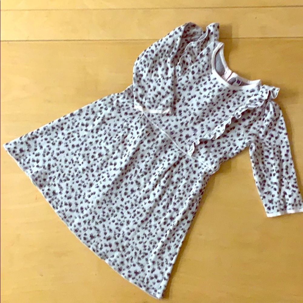 Janie and Jack Leopard print cotton dress sz 6